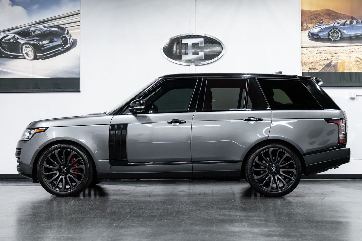 A Range Rover in the showroom